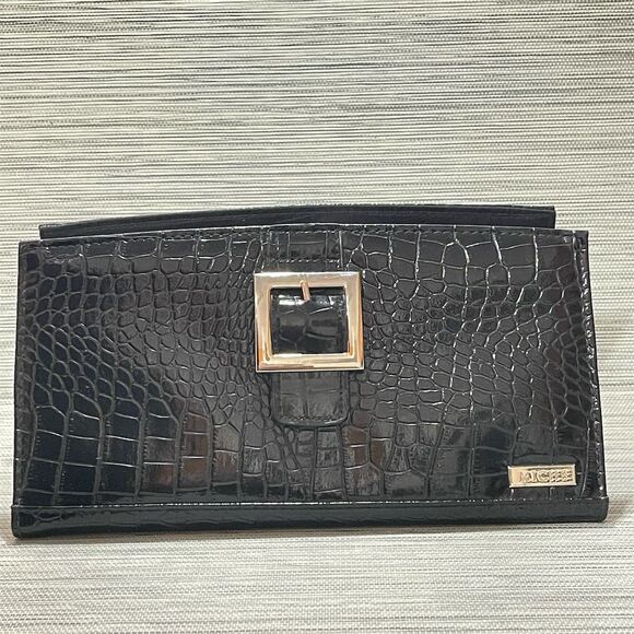 Miche Black Bag Shell Faux Alligator Skin with Silver Buckle Animal Print - Picture 1 of 5